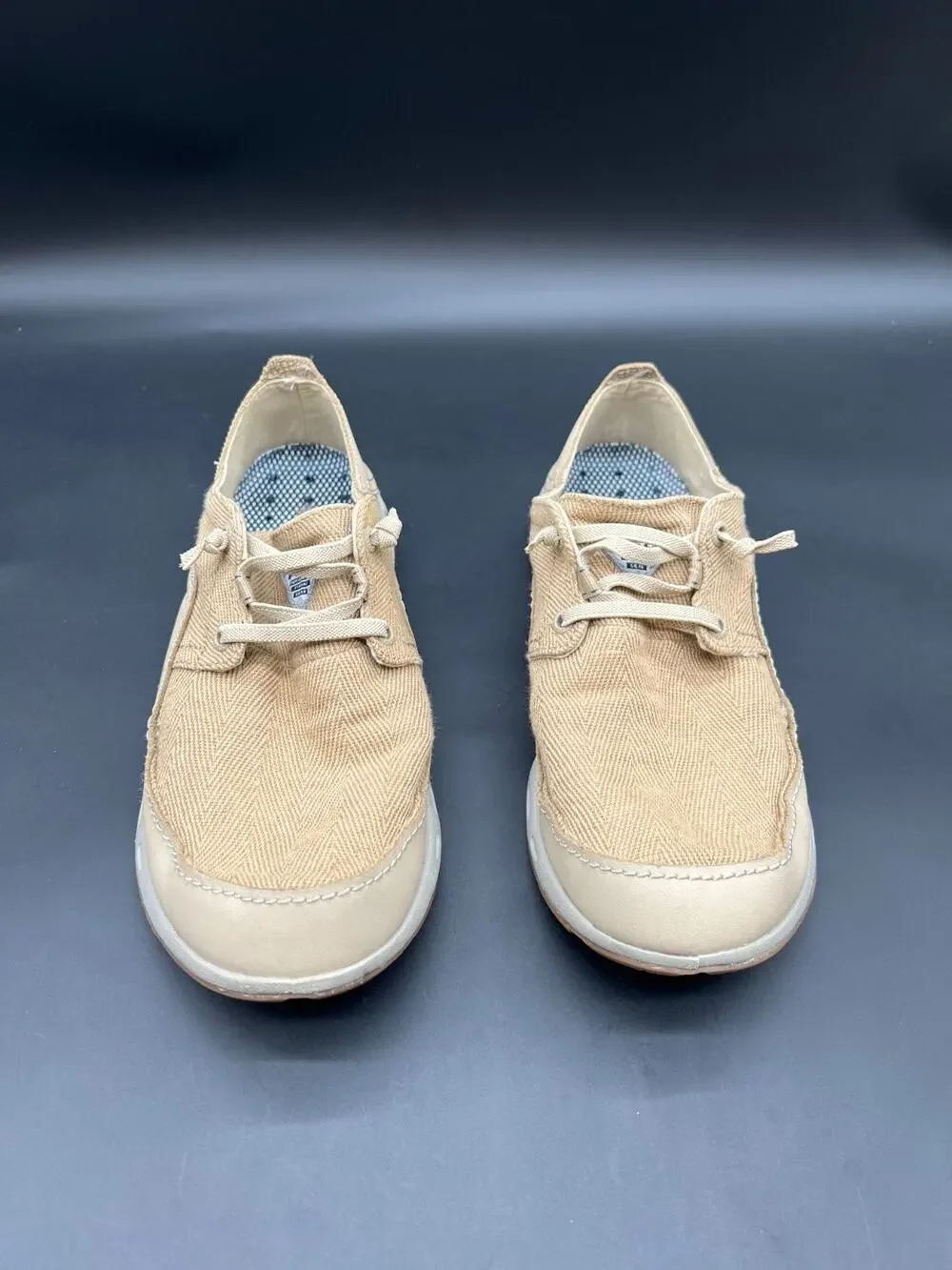 Columbia Bahama Vent Men's Laced Boat Deck Shoes Beige SIZE 8.5 #100